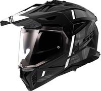 LS2 MX702 Pioneer II Hill Casco da motocross, nero opaco/bianco, Taglia L (59/60)