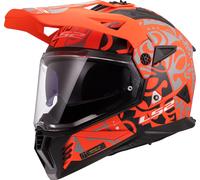 LS2 MX702 Pioneer II Rangi Casco da motocross, arancione, taglia M per maschi