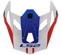 LS2 MX703 Extendable Cima dell'Elmo, bianco/rosso/blu, Taglia unica