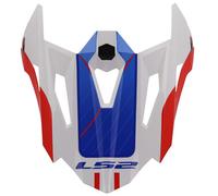 LS2 MX703 Integrated Cima dell'Elmo, bianco/rosso/blu, Taglia unica