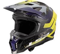 LS2 MX703 X-Force Galuo Carbon Casco da motocross, grigio-giallo, taglia L per maschi