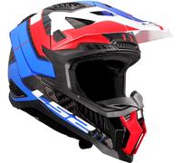 LS2 MX703 X-Force Galuo, casco da motocross M male Nero/Blu/Bianco/Rosso