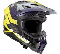 LS2 MX703 X-Force Galuo, casco da motocross XXL male Nero/Giallo Fluo/Grigio