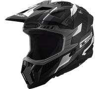 LS2 Helmets Casco Cross Carbonio MX703 X-Force Phantom Nero/Grigio Opaco 3XL