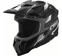 LS2 MX703 X-Force Phantom Casco da motocross, nero-grigio, taglia M per maschi
