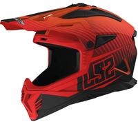 LS2 MX708 Fast II Duck Casco da motocross, Rosso neon, Taglia S (55/56)