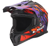 Casco Cross LS2 MX708 Fast II Grotesk Viola/Arancio OpacoXL Grotesk Viola,Arancio Opaco