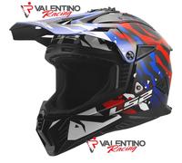 LS2 MX708 FAST II GROTESK WHITE BLU RED 06 ENDURO MOTARD MIS. S 55/56 CM
