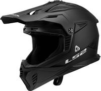 LS2 MX708 Fast II Solid Casco da motocross, nero, taglia S
