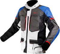 LS2 Norway, giacca tessile impermeabile 3XL male Grigio Chiaro/Grigio Scuro/Blu/Nero