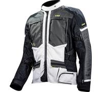 LS2 Norway impermeabile Giacca tessile moto, nero-grigio-giallo, taglia 3XL per maschi