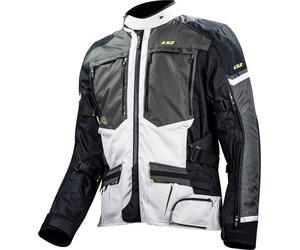 LS2 Norway impermeabile Giacca tessile moto, nero-grigio-giallo, taglia 3XL per maschi