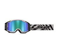 LS2 Occhiali MX Charger Pro White With, lente Mirror Iridium + lente trasparente + Tear Off