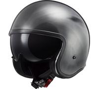 LS2 OF599 Spitfire II Jeans Casco Jet, argento, taglia M