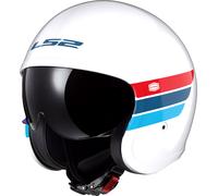 LS2 OF599 Spitfire II Retro, casco aperto L male Bianco/Blu/Rosso