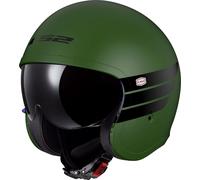 LS2 OF599 Spitfire II Retro Casco Jet, verde, taglia M