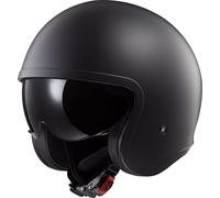 LS2 OF599 Spitfire II Solid, casco jet XS male Nero Opaco
