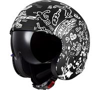 LS2 OF599 Spitfire II Tribal Casco Jet, nero-bianco, taglia 2XL per maschi