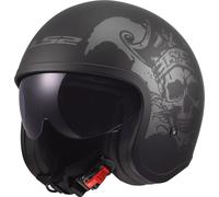 LS2 Helmets Casco Jet OF599 Spitfire II Willy Nero opaco ECE 22.06 XS