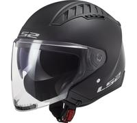 LS2 OF600 COPTER II 06 CASCO MATT BLACK NERO OPACO DOPPIA VISIERA TG. S 5/56 cm