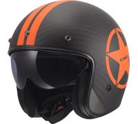LS2, Casco Moto Jet BOB II CARBON STAR Orange, M