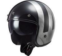 LS2 OF601 Bob II Lines, casco jet S male Nero/Argento/Grigio