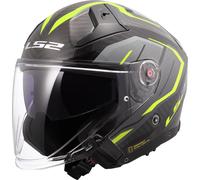 LS2, Casco Moto Jet INFINITY II CARBON URUS H-V Yellow, XL