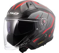 LS2 OF603 Infinity II Carbon Urus Casco Jet, carbone-rosso, taglia 3XL per maschi