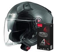 LS2 OF603 INFINITY II INTERCOM CARDO 4X CARBON GLOSS