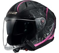 LS2 OF603 Infinity II Lotus, casco jet 3XL female Opaco Fucsia/Nero