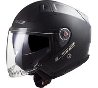 LS2 OF603 Infinity II Solid Casco Jet, nero, taglia L per maschi