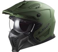 LS2 OF606 Drifter Casco da trial, verde opaco, Taglia L (59/60)