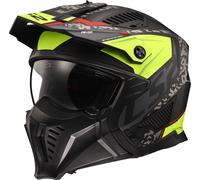 Casco Jet LS2 OF606 DRIFTER DEVOR Nero Opaco/Giallo Alta VisibilitàM Nero Opaco,Giallo Alta Visibilità