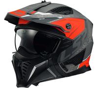 LS2 OF606 Drifter Devor, casco modulare XXL male Opaco Rosso/Grigio