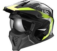 LS2 OF606 Drifter Triality Casco, nero-giallo, taglia S