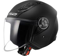 LS2 OF616 Airflow II Solid Casco a reazione, nero opaco, Taglia XXL (63/64)