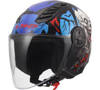 Casco Jet LS2 OF616 Airflow II Zombie II Nero/Rosso/BluL Nero,Rosso,Blu