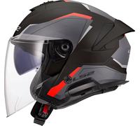 Casco Jet LS2 OF618 Verso II Air Nero/RossoL Nero,Rosso