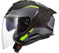 LS2, Casco Moto Jet VERSO II AIR Black H-V Yellow, L