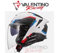 LS2, Casco Moto Jet VERSO II AIR White Blue Red, M