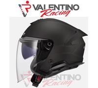 LS2 OF618 VERSO II CASCO JET SOLID NERO MATT BLACK DOPPIA VISIERA TG L 59/60 cm