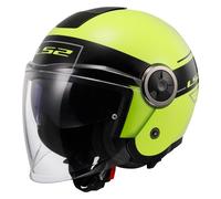 LS2 OF620 Casco Moto Classico Elegante (Nero/Giallo Fluorescente) Taglia: L (59)