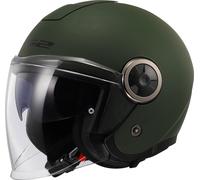 LS2 Helmets Casco Jet OF620 Classy Solid Verde militare opaco XS