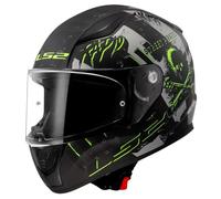 LS2 Rapid II, Casco Moto Unisex-Adulto, Nero Giallo, X-Large