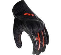 LS2 Ray II Guanti da motocicletta, nero/rosso, Taglia M
