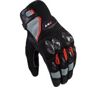 LS2 Spark II Air Guanti da moto in rete, nero-grigio-rosso, taglia S per maschi