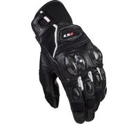 LS2 Spark II Leather Guanti Moto traforati, Bianco/nero, Taglia 3XL