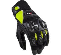 LS2 Spark II Leather Guanti Moto traforati, nero/neon, Taglia 3XL