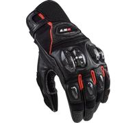 LS2 Spark II Leather Guanti Moto traforati, nero/rosso, L