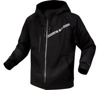 LS2 Throttle Felpa con cappuccio e zip da moto, nero, Taglia XL